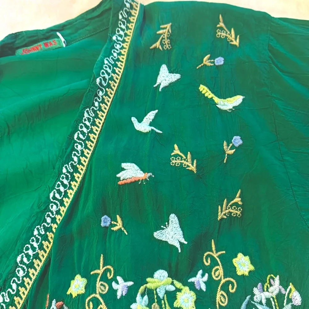 JOHNNY WAS Tie Front Top Size S - Picture 2 of 6